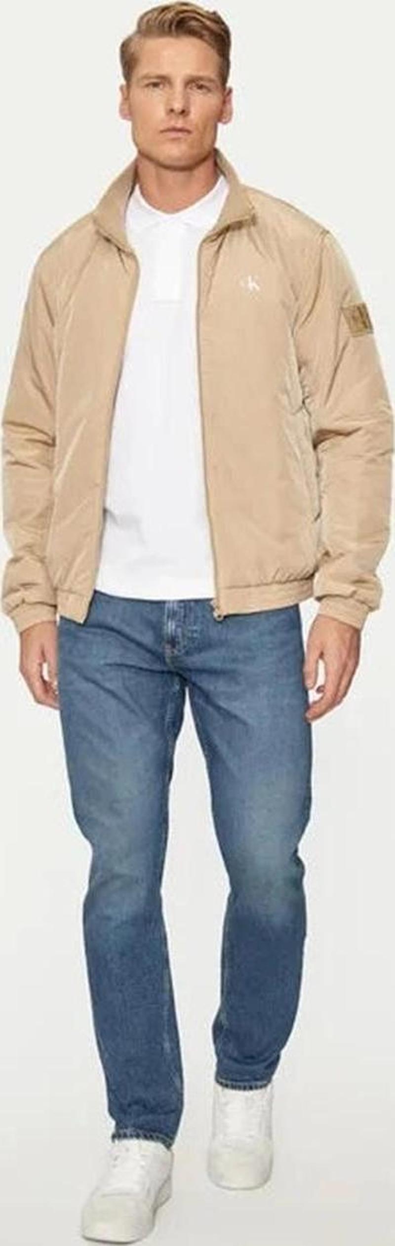 Erkek Krem Bomber Ceket