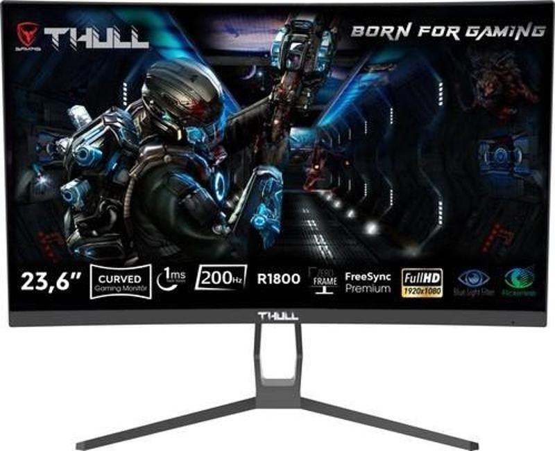 Vision 23,6'' 1ms 200Hz Freesync Fhd LED (Hdmı+Dp) Va Frameless Curved Gaming Monitör TG-VSN236C-200