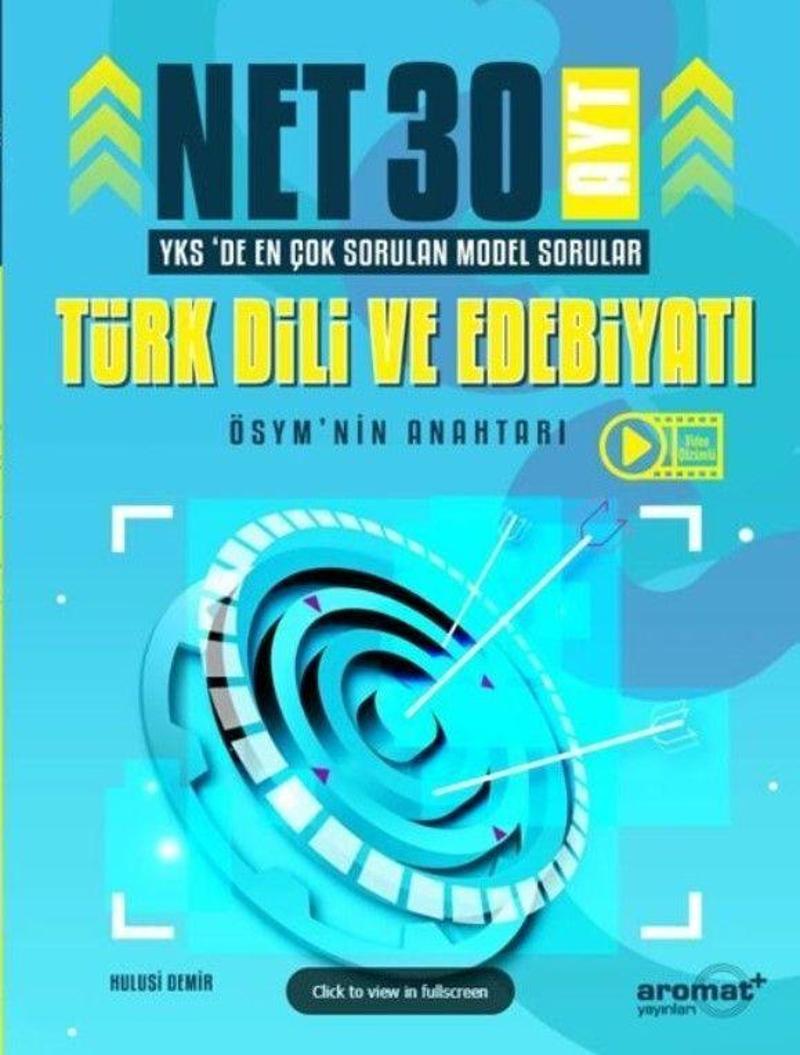AYT Türk Dili ve Edebiyatı 30 Net Model Sorular Soru Bankası