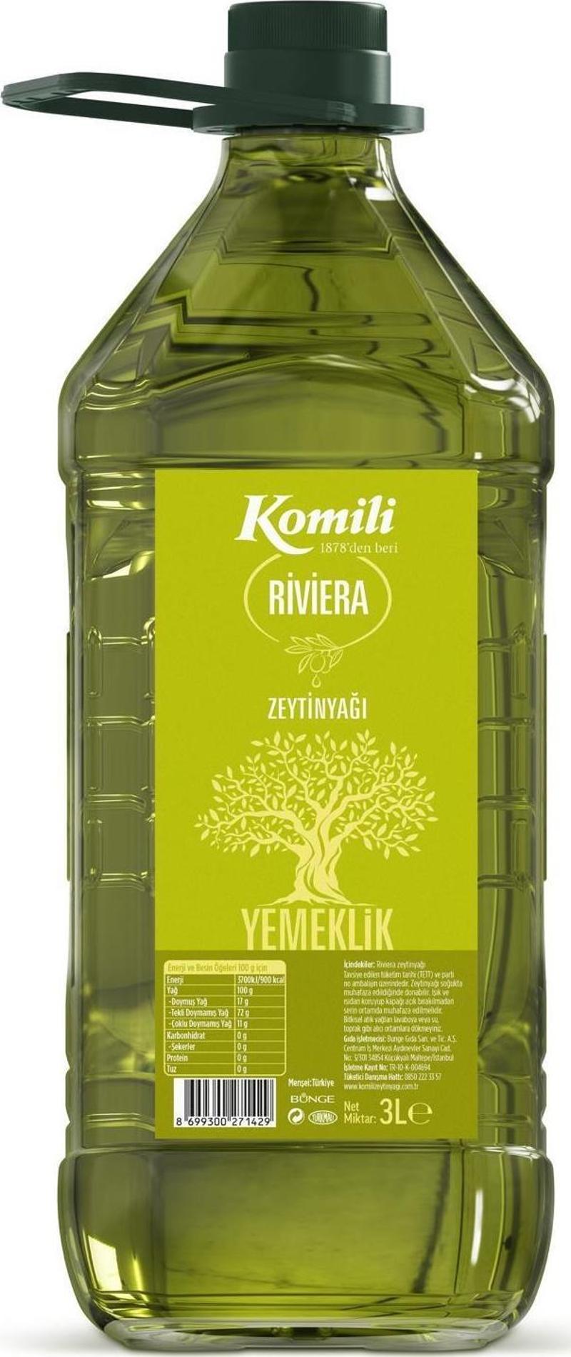 RİVİERA YEMEKLİK ZEYTİNYAĞI 3 LT PET