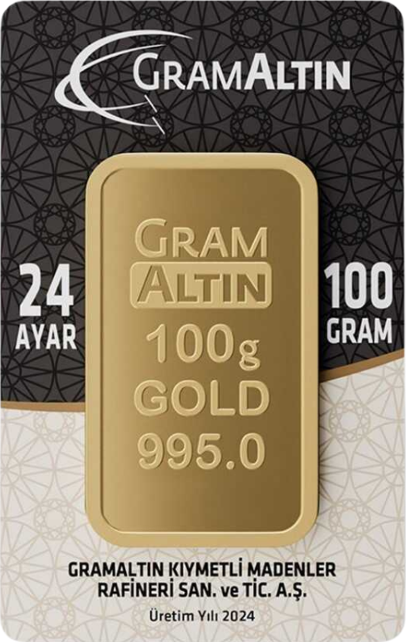 100 gr 24 Ayar 995 Milyem İAR Gram Altın