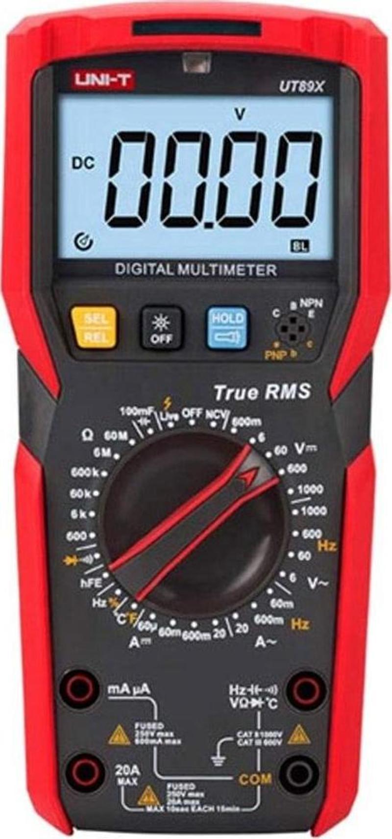 UT89XD  TRUE RMS DİJİTAL MULTİMETRE (led testeli)