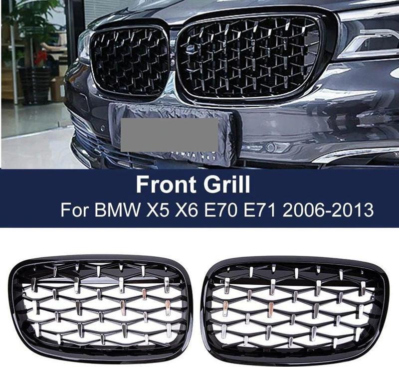 Bmw X5 E70 diamond ön panjur ızgara 2006-2013 arası pianoblack