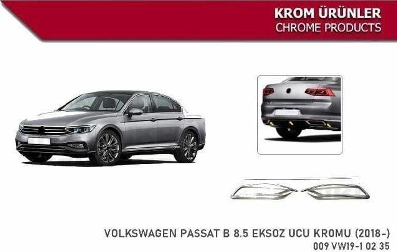 Vw passat b8.5 eksoz ucu difuzor kromu 2018 sonrası Niken