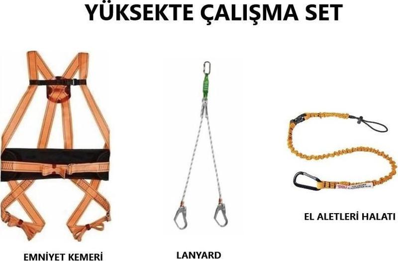 Yüksekte Çalışma Set (Emniyet Kemeri-Lanyard-Tool Lanyard)