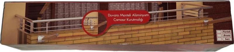 Duvar Monteli Alüminyum Çamaşır Askısı Parlak