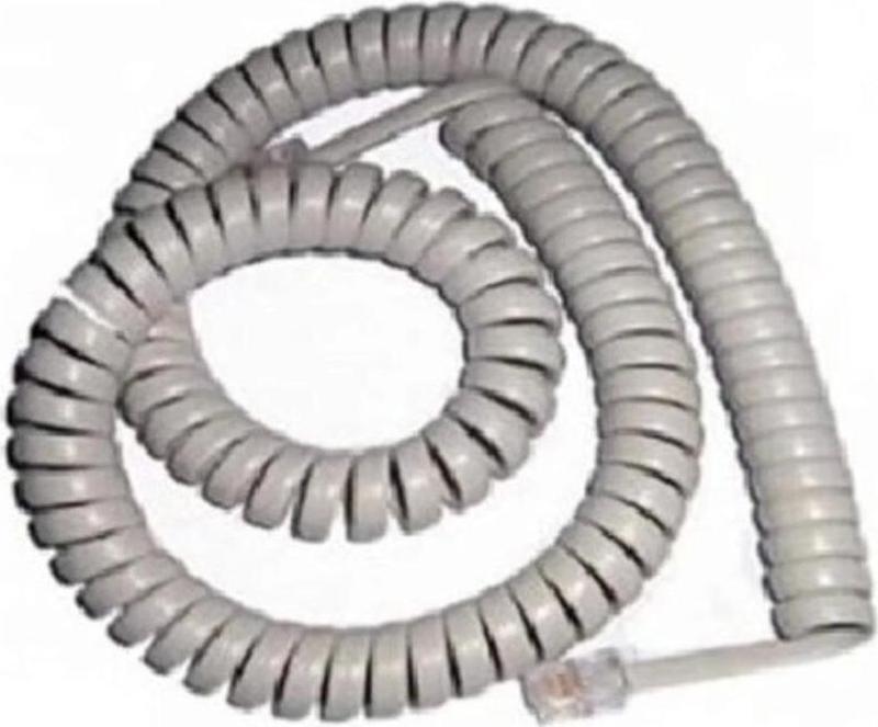 Telefon Ahize Kablosu Spiralli - Gri