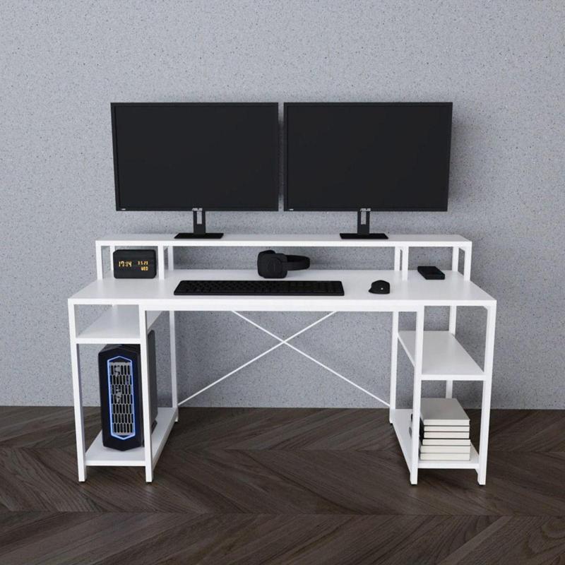 Optima Monitör Raflı Bilgisayar Masası
