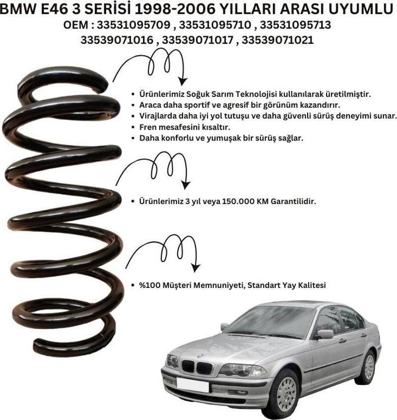 ST104046R - 1998-2006 BMW 3 Serisi E46 Arka Helezon Yay Takımı (2 Adet)