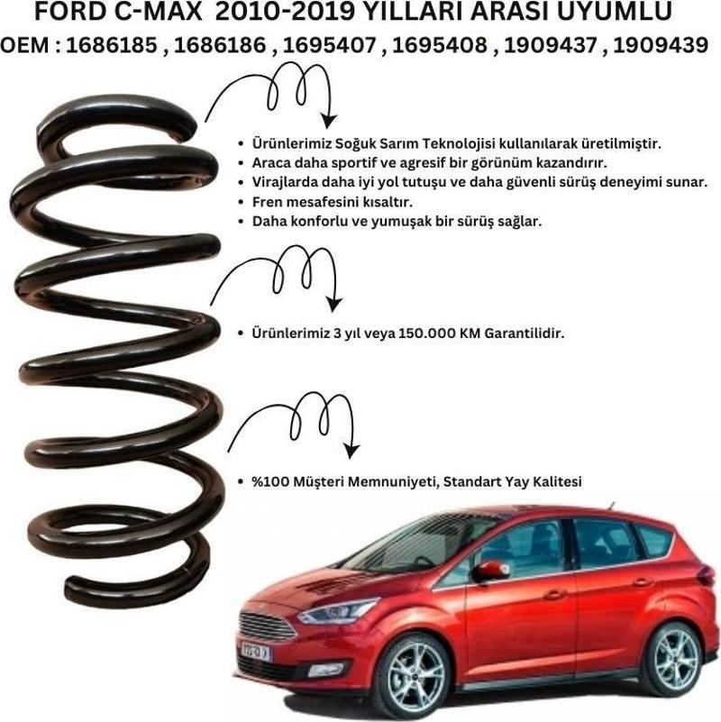 ST110122R - 2010-2019 Ford C-Max Arka Helezon Yay Takımı (2 Adet)