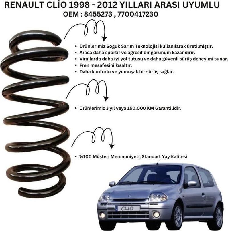 ST127005F - 1998-2012 Renault Clio Ön Helezon Yay Takımı (2 Adet)