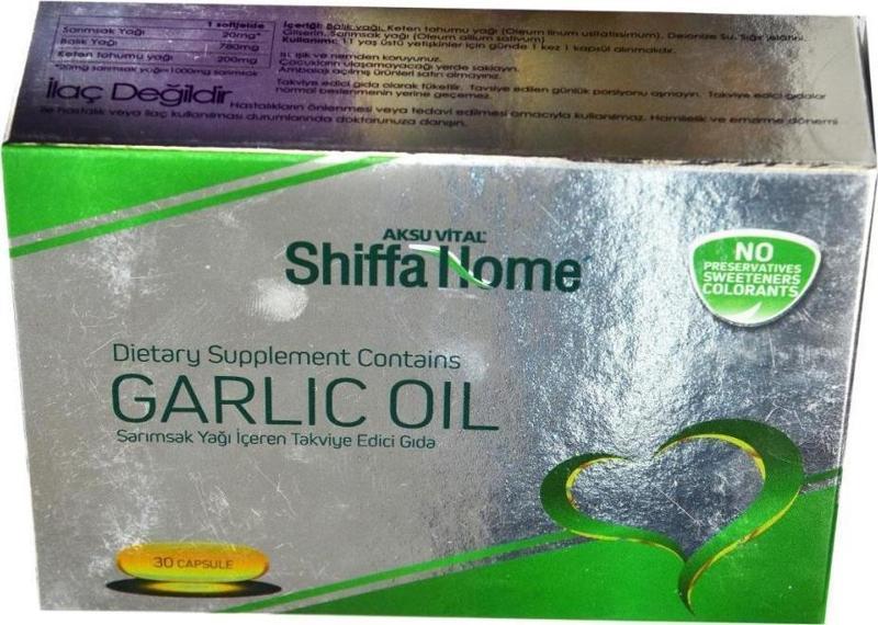 Shiffa Home Garlic Oil Saf Doğal Sarımsak Yağı Yumuşak 30 Kapsül