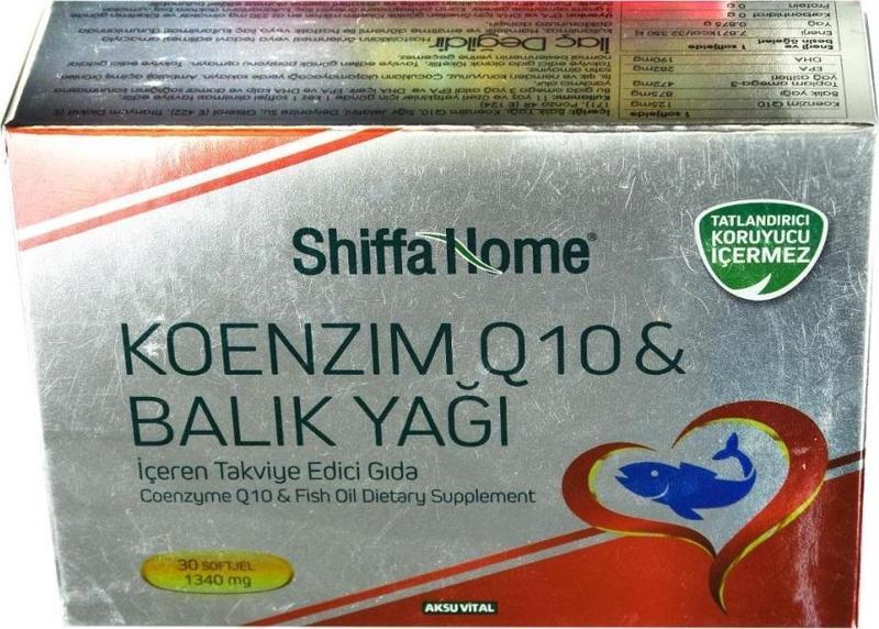 Shiffa Home Koenzim Q10 & Balık Yağı Yumuşak Jel 1340 Mg x 30 Kapsül