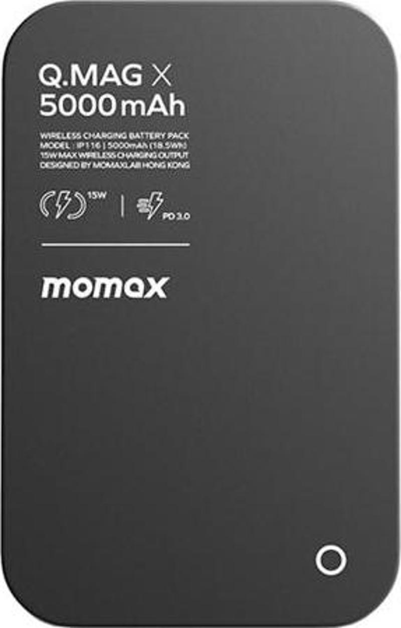 IP116 Q.Mag X 5000Mah Magsafe Taşınabilir Powerbank Siyah