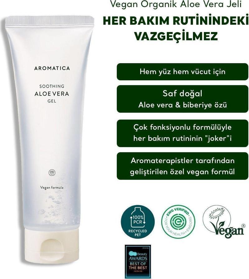 Organic / Soothing Aloe Vera Gel 50Ml Vegan Organik Aloe Vera Jeli