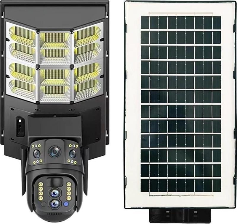 AV-SL400X 10X Zoom 4G Sim Kartlı Solar Güneş Enerjili Sokak Lambası Çift Lensli Kamera