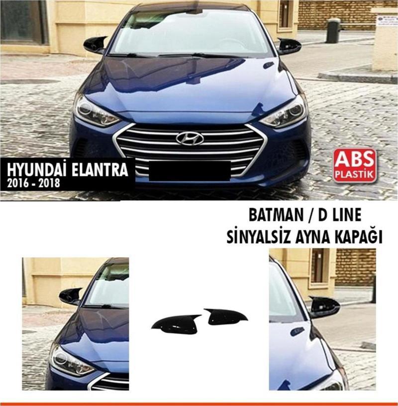 Elantra Sinyalsiz Batman Ayna Kapağı Piano Black / 2016 - 2018