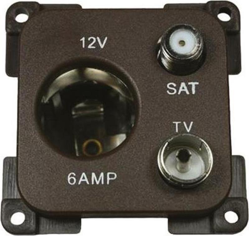 INPROJAL 12 V +TV + SAT SOKETİ TEKNE, YAT VE KARAVAN