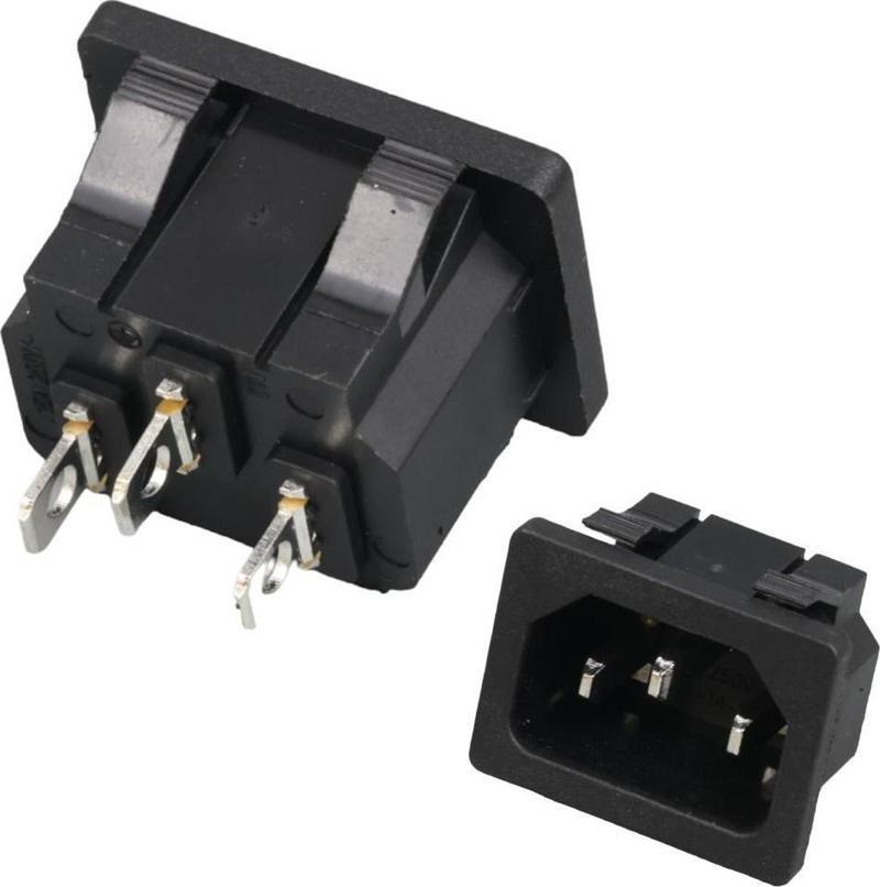 Ayt  Power Kablo Soketi C14 Kulaksız Power Elektirik Kablosu Soketi