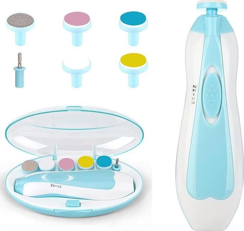 Ayt Sunup Elektrikli Led Işıklı Bebek Tırnak Törpüsü Manikür Pedikür Bakım Seti Törpü
