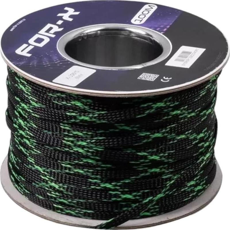 X-106YS YEŞİL-SİYAH 6MM 100 METRE KABLO ÇORABI