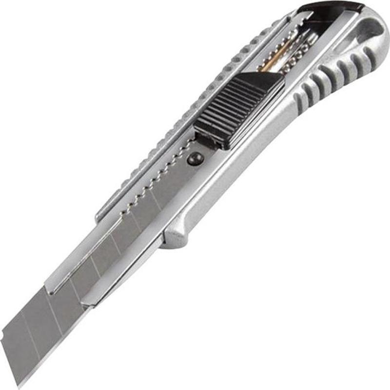 Swr-1992 18 Mm 0.5 Mm Alüminyum Gövde Metal Maket Bıçağı Falçata Kilitli
