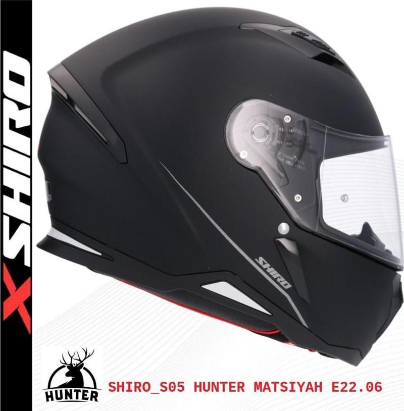 SHIRO KASK FULLFACE HUNTER M.C MAT SİYAH M 5758