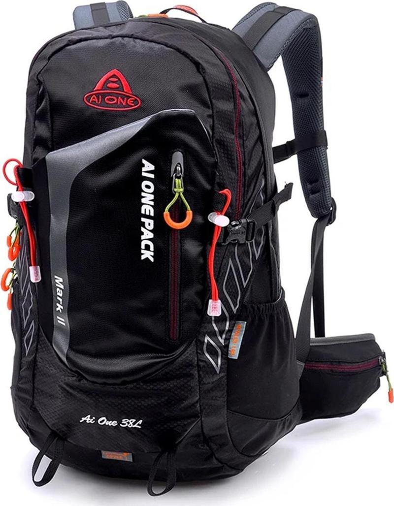 Outdoor Kamp, Bisiklet ve Yürüyüş Sırt Çantası (38 Litre) Siyah 9996