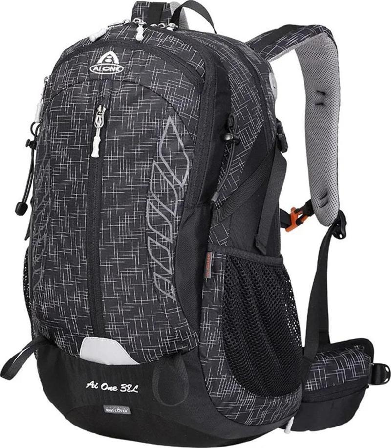 Outdoor Kamp ve Yürüyüş Sırt Çantası (38  Litre Kapasiteli) Siyah 9922