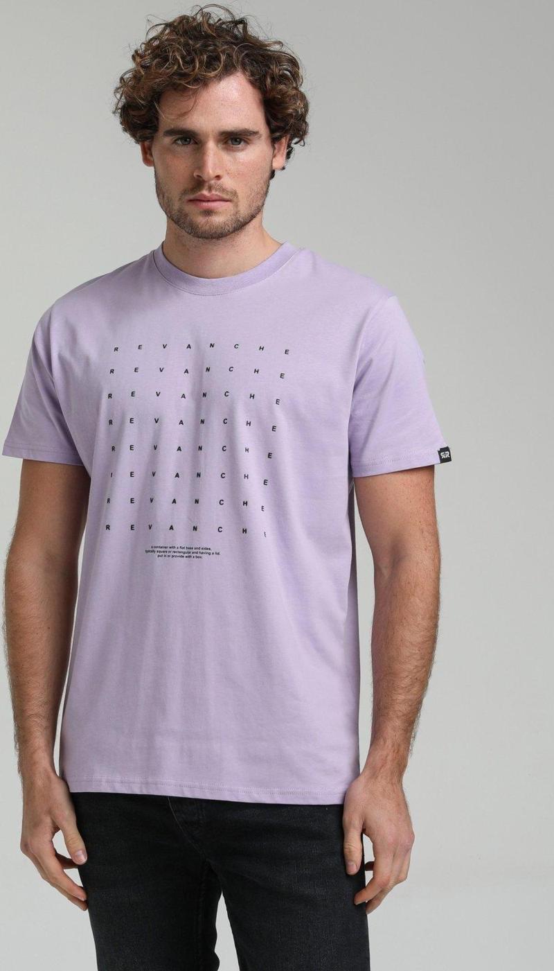 Bisiklet Yaka Lila Slim Fit Tişört 23SSM20303