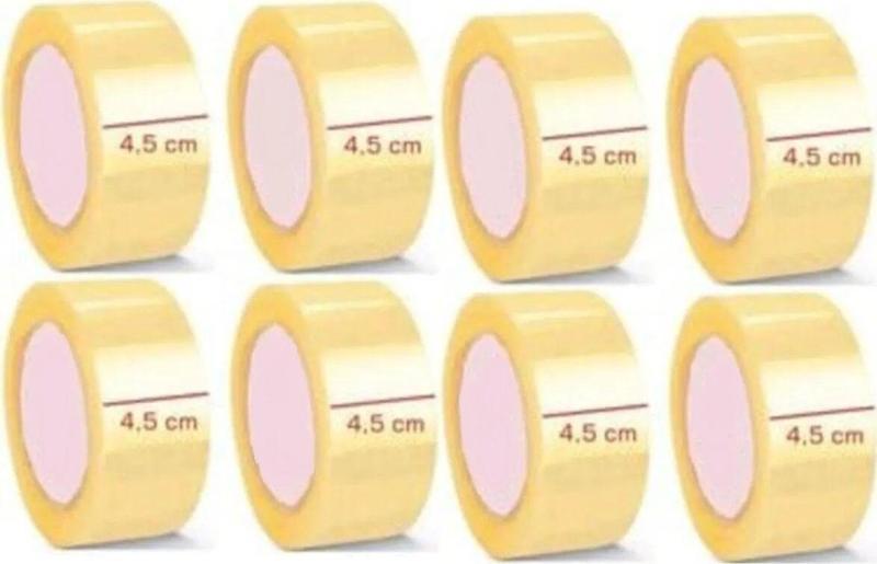 8 Adet Akrilik Koli Bandı 45mmx100 Metre Kopmayan Koli Bandı Güçlü Koli Bandı
