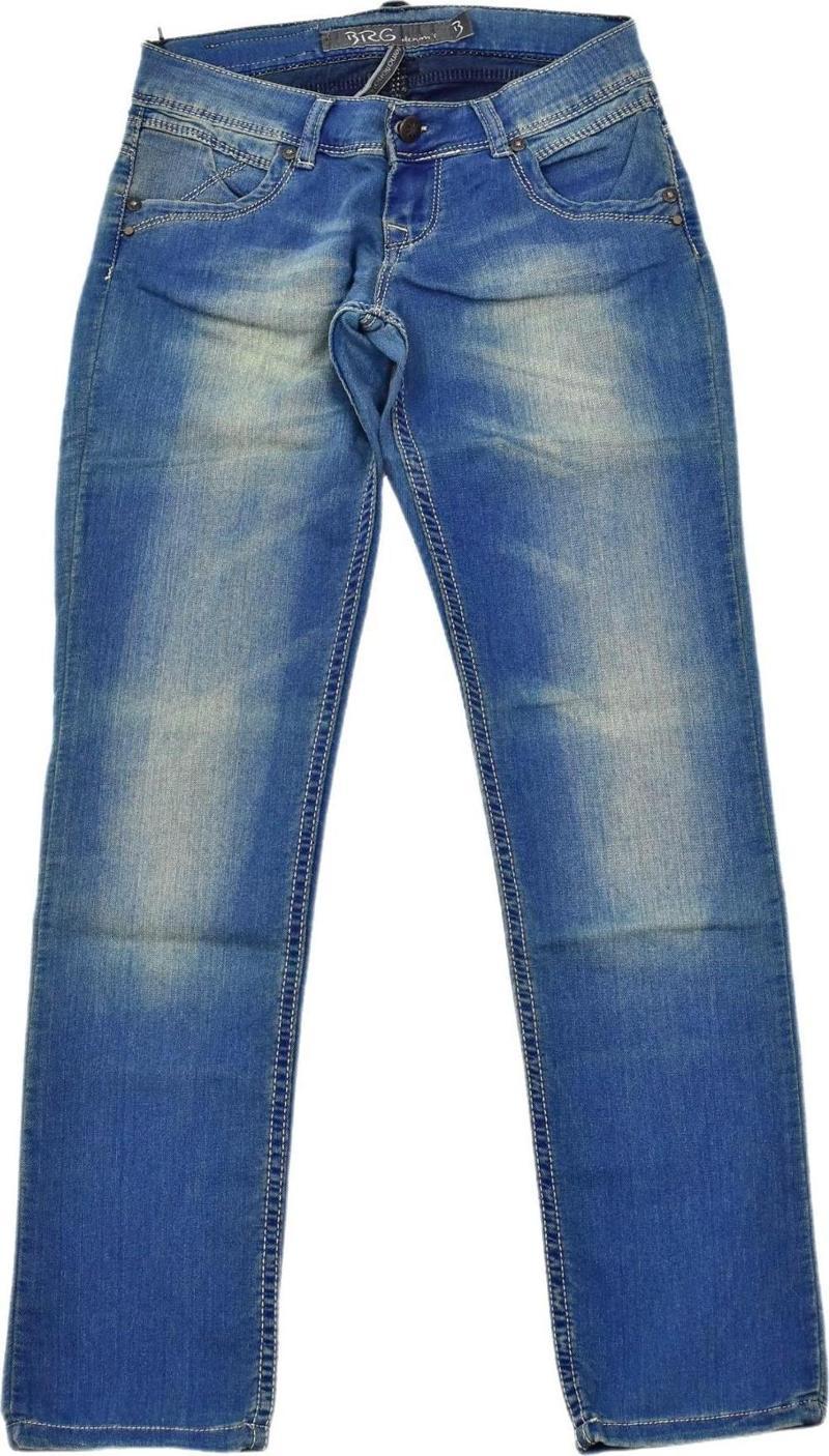 Kadın Düşük Bel Yazlık Jeans Pantolon BRG-308274