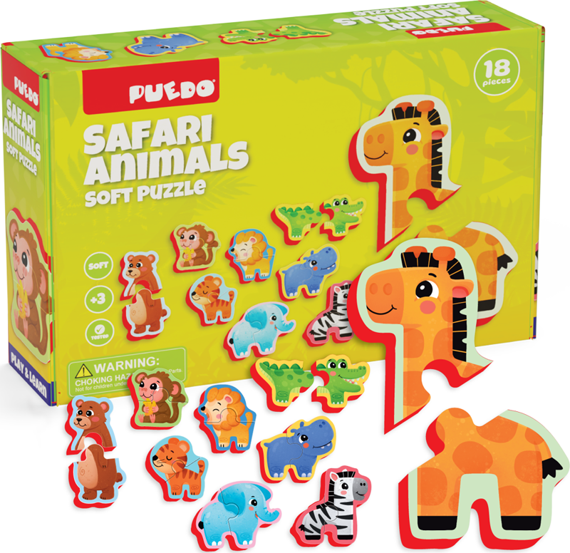 Ayakta Durabilen Bebek Puzzle - Safari