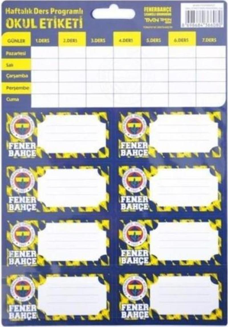 Fenerbahçe Okul Etiketi Ders Programlı 3 Yaprak 25X12 463642