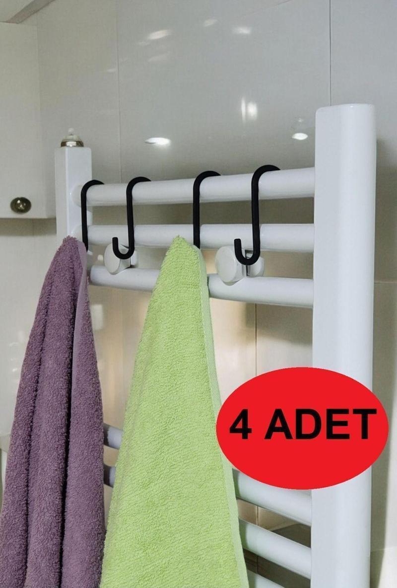 4 Adet Plastik Havlupan Kancası Banyo Askısı Banyo Düzenleyici Lif Kese Askısı Mutfak Askılık
