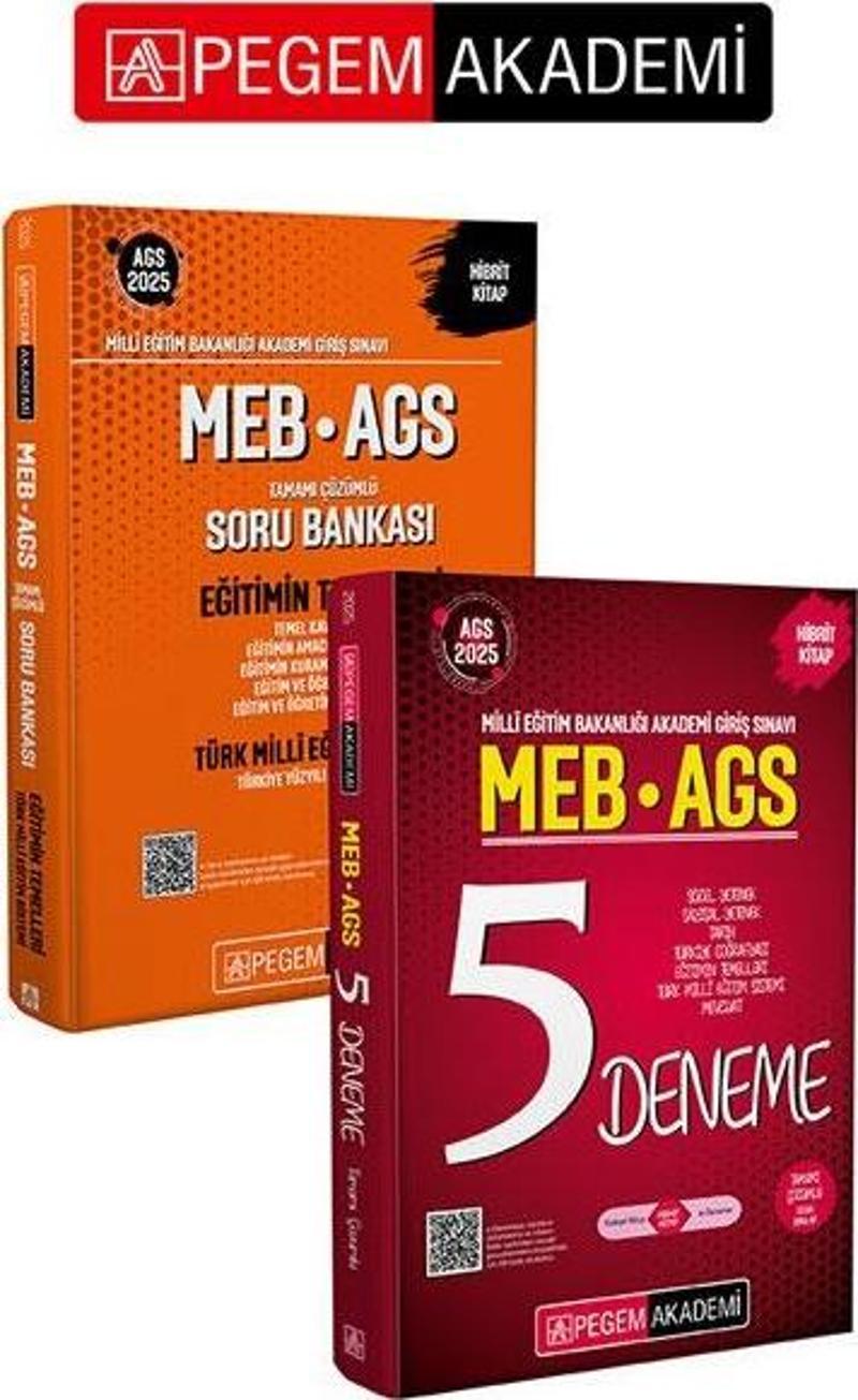 PEGEM AKADEMİ 2025 MEB-AGS Soru Bankası Eğitimin Temelleri-Türk Milli Eğitim Sistemi-Temel Kavramlar