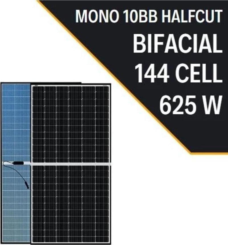 625 W 10Bb Half Cut Monokristal Güneş Paneli