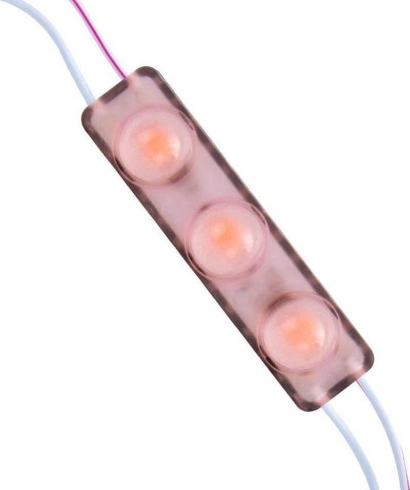 12 Volt 1.5 Watt Pembe Yanıp Sönen Parlak Tek Renk 2835 69 X 16 Mm IP65 160 - 180 Lümen 160 Derece Modül Led