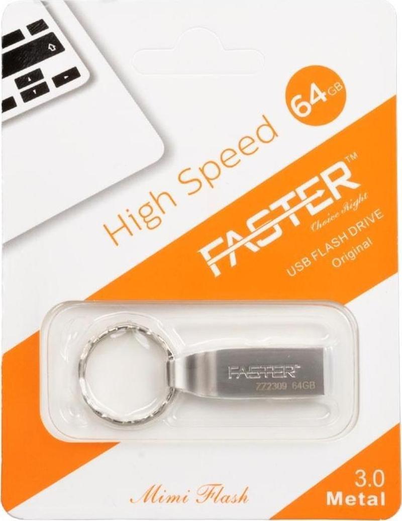 Faster 64 Gb Metal USB Flash Bellek