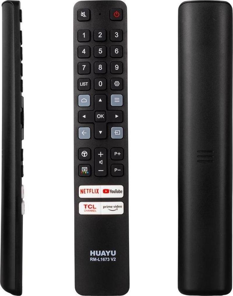 TCL RM-L1673 V2 Netflix - Prime Video - TCL Chanel - Youtube Tuşlu TCL Lcd Led TV Kumanda