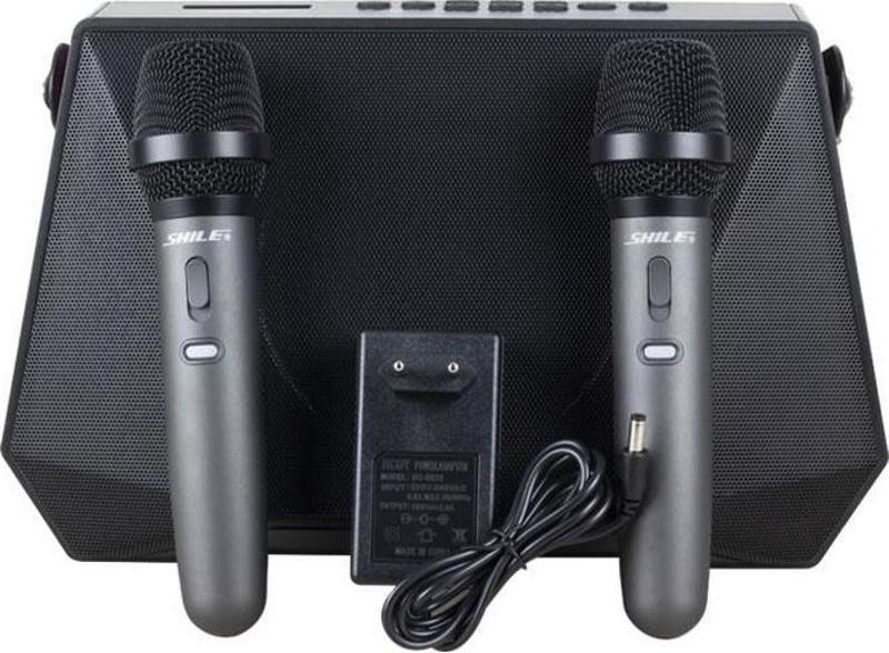 Shile SL-3A İki El Mikrofonlu Kumandalı USB/SD/BT Portatif Hoparlör