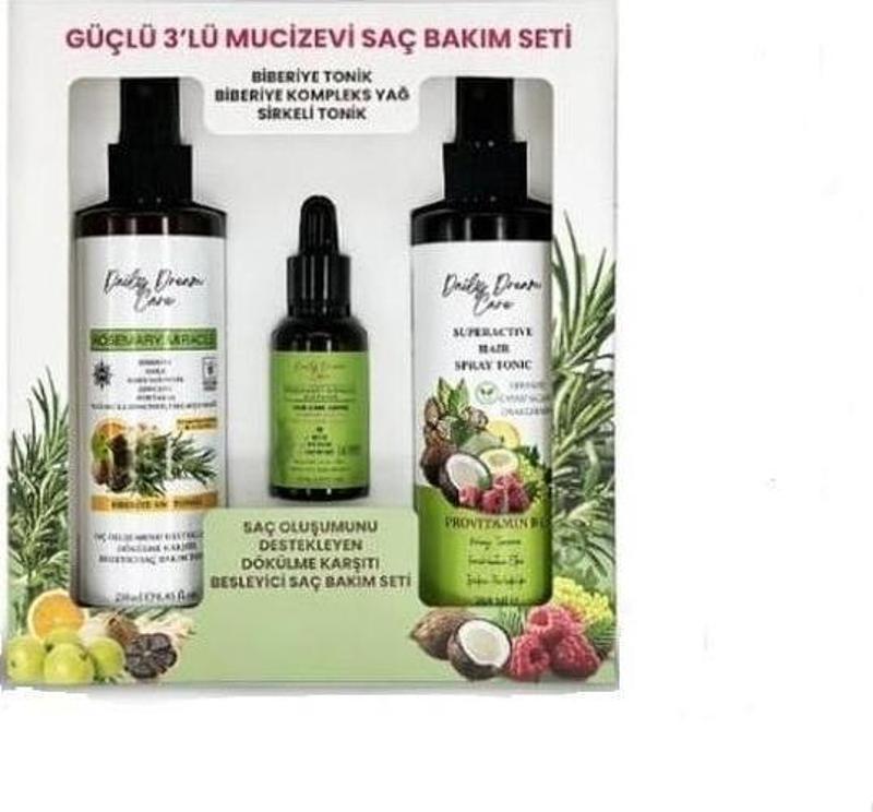 True Bee Daily Dream Care Rosemary Miracle Biberiye Bakımı 3'lü Set (Tonik + Serum)