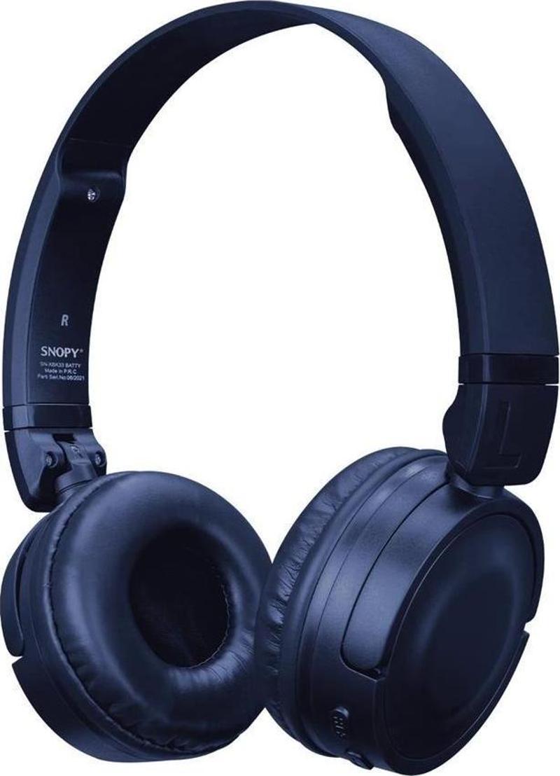 SN-XBK33 BATTY Mavi TF Kart Özellikli Bluetooth Kulaklık
