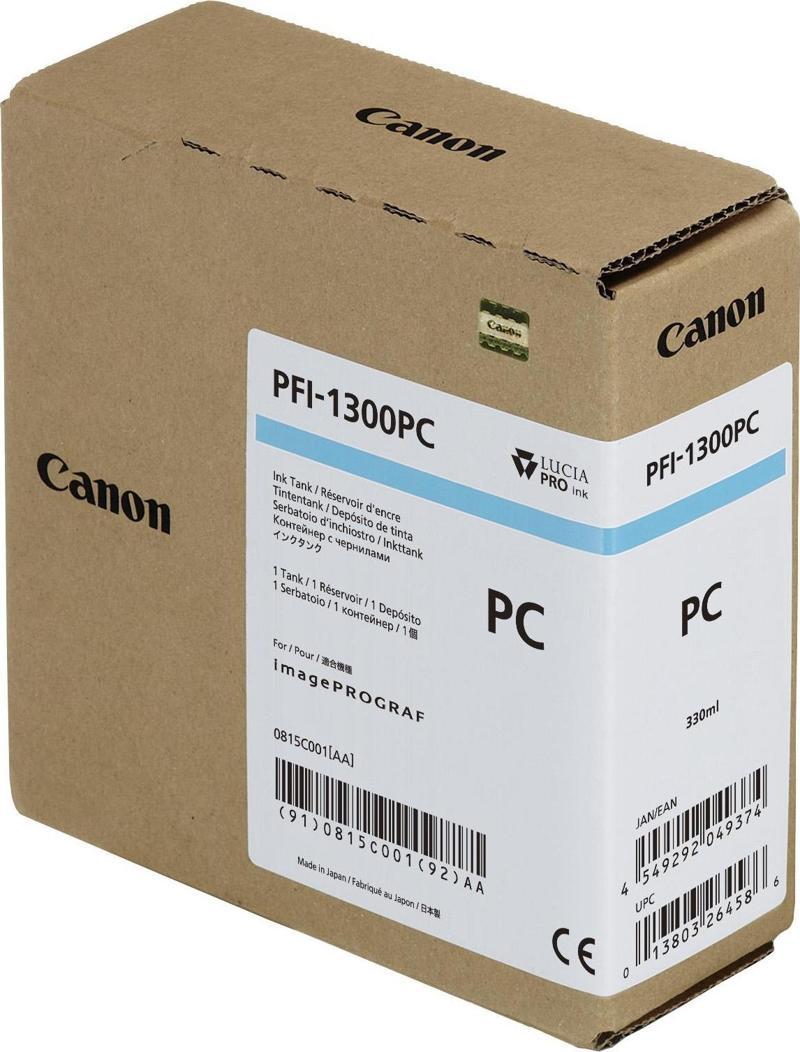 PFI-1300 PC (Photo Cyan) Fotoğraf Mavi Plotter Orijinal Mürekkep Kartuş 330 ml. (0815C001)