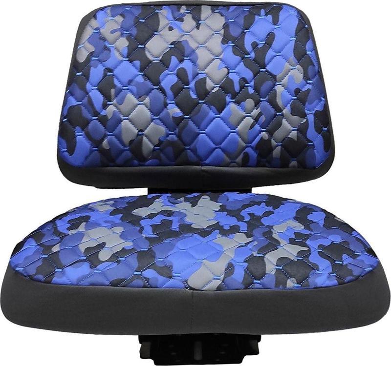 Traktör Koltuk Kılıfı - Kolçaksız -mavi Kamuflaj -ithal Impertex- Bb-373