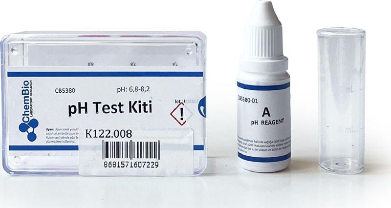 PH Test Kiti 6.8-8.2 Kolorimetrik 100 Test Su Havuz Akvaryum PH Ölçer
