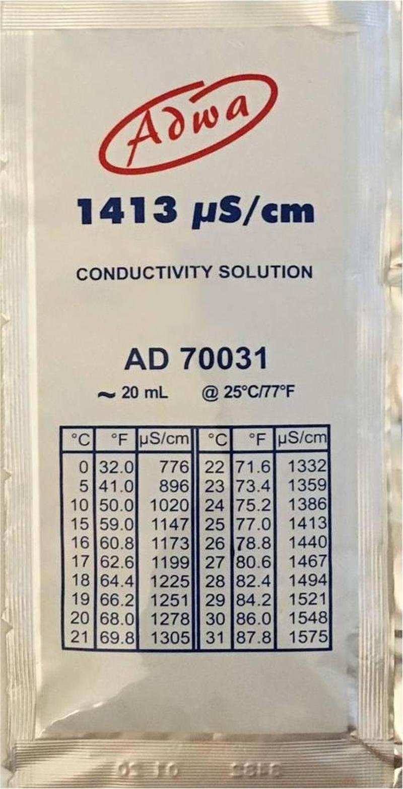 TDS Kalibrasyon Çözeltisi EC  1.413 mS/cm 20ml