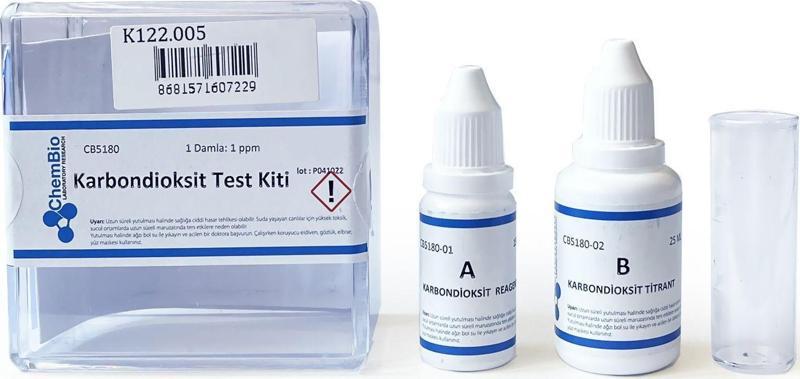 Karbondioksit Test Kiti 70 Test Titrimetrik 1 ppm/damla