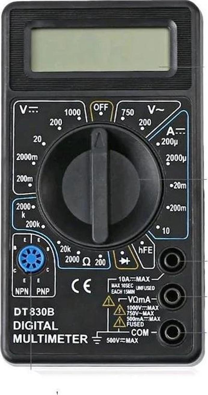 OEM DT830B Dijital Multimetre Voltmetre Ampermetre