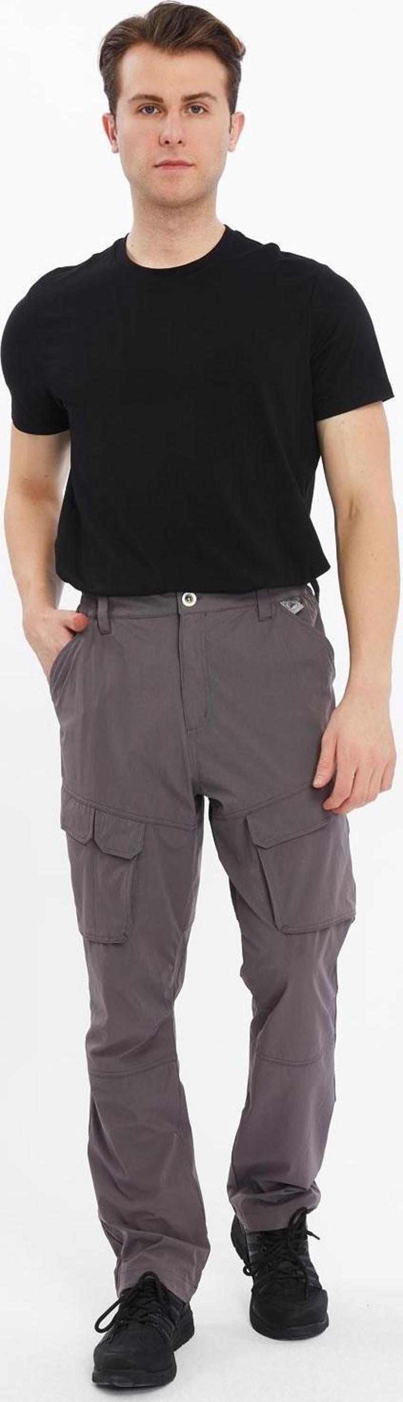 Quick Dry Cargo Trekking Erkek Pantolon-FÜME